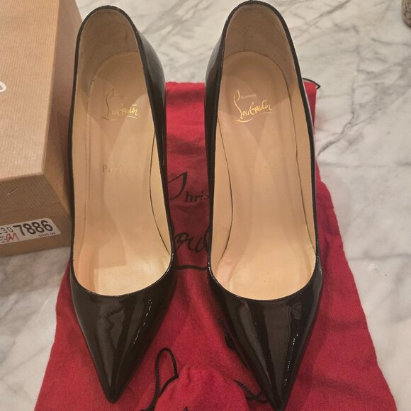 Christian Louboutin Pigalle Follies 85 Patent Black 39 - Picture 1 of 6